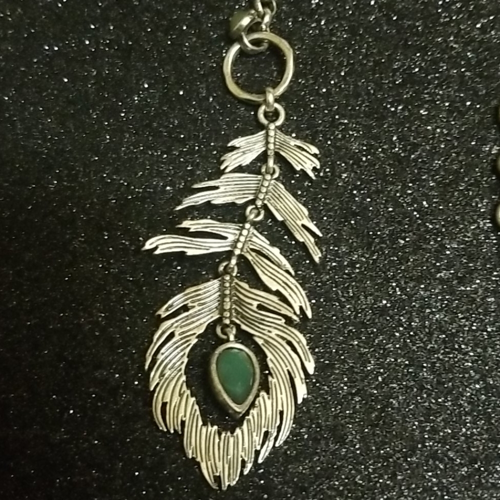 Lucky Brand Feather Necklace Boho - Picture 2 of 4